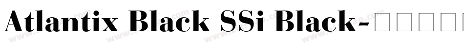 Atlantix Black SSi Black字体转换